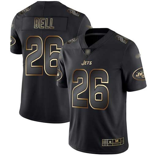 New York Jets Limited Black Gold Men LeVeon Bell Jersey NFL Football 26 Vapor Untouchable